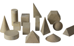 Rolf More - Geometrische vormenset, 14 vormen van RE-Wood
