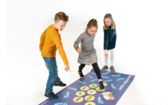 Rolf More - Woordjes lopen  korte en lange klanken, 100 x 200 cm, vinyl