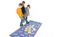 Rolf More - Woordjes lopen  korte en lange klanken, 100 x 200 cm, vinyl
