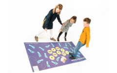 Rolf More - Woordjes lopen  korte en lange klanken, 100 x 200 cm, vinyl