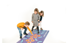 Rolf More - Woordjes lopen tweetekenklanken, 100 x 200 cm, vinyl