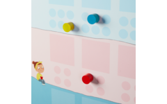 Rolf More - Kiesbord houten kiesvormen, magnetisch (6 figuren in 7 kleuren)