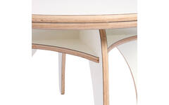 Rolf More - Ronde tafel, wit, hoogte C3 (59 cm)