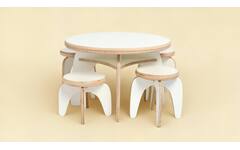 Rolf More - Ronde tafel, wit, hoogte C3 (59 cm)