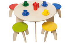 Rolf More - Tafel Rondo peuteruitvoering naturel hoogte 45 cm ongemonteerd