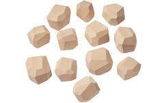 Stekkels set van 12 stuks, 6 medium en 6 large