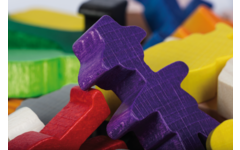 Houten figuren inheemse dieren, set van 84 stuks