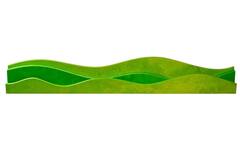 Speellijst natuur voor aan de muur voor speeldieren, groen