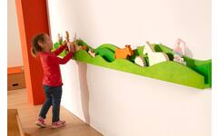 Speellijst natuur voor aan de muur voor speeldieren, groen