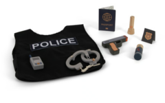 Politieset, hout, 8 delig