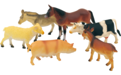 Boerderijdierenset, 6 stuks
