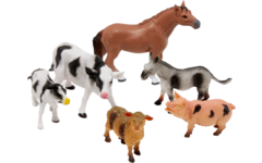 Boerderijdierenset, 6 stuks