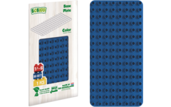 BiOBUDDi Education bouwplatenset 1x blauw, 1x groen, 1x rood en 1x geel