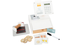 Small Foot - houten speelgoedkassa met scanner, 15 delig