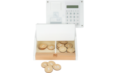 Small Foot - houten speelgoedkassa met scanner, 15 delig