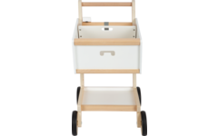 Small Foot - houten supermarkt winkelwagen wit