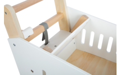 Small Foot - houten supermarkt winkelwagen wit