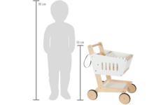 Small Foot - houten supermarkt winkelwagen wit