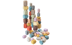 Houten edelstenen pastel