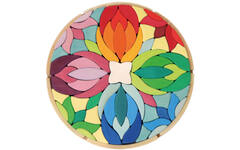 Grimm's - bouwset Lara - mandala - bloem - puzzel - set van 73