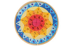 Grimm's - glitter mandala zon - puzzel - hout - set van 76