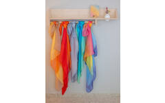 Grimm's - Sarah's Silks - zijden speeldoek regenboog - sjaal, per stuk