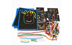 Creatieve borden, set van 4 stuks, inclusief kaarten en draden