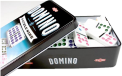 Domino dubbel 9 in blik