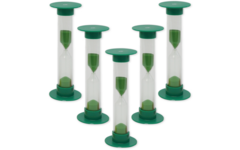 Zandloperset 5 stuks, groen, 5 minuten