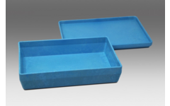 Box met deksel RE-Wood® 25 x 18 x 6 cm - 1,5 l, blauw