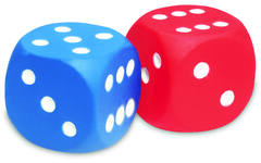 Dobbelstenen foam (set van 2)
