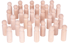 Houten poppetjes (30 stuks)