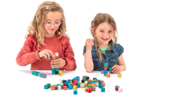 Kubussen interlocking in 10 kleuren (100 stuks)