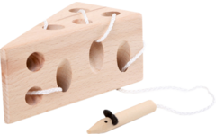 Small Foot - Kaas en Muis Houten Rijgspel