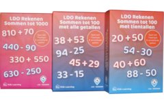 LDO Rekenen - Kaartspel Sommen tot 1000 - set van 3