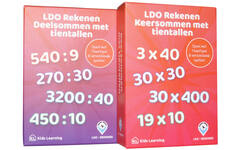 LDO Rekenen - Kaartspel Keer- en deelsommen met tientallen - set van 2