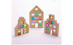Regenboog Edelstenen Gebouwen - Set van 36