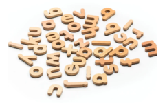 Magnetische houten letters