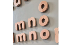 Magnetische houten letters