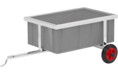 Aanhanger verzinkt incl. grijze bak 60 × 40 × 22 cm