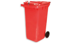 Materiaalcontainer | 240 ltr. | Met slot, kleur rood
