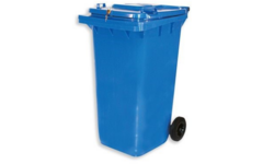 Materiaalcontainer | 240 ltr. | Met slot, kleur blauw