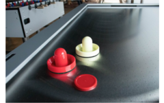 Bilijardai Dino Airhockey 7ft zwart RVS voorzien van 2 motoren