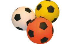 Voetbal PU schuim 300 gr. doorsnede 20 cm, geel/zwart