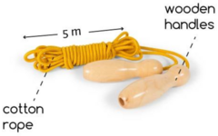 BS | Springtouw extra lang 5 meter, naturel