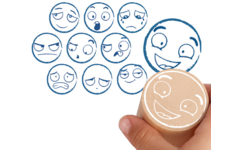 Stempels met 10 emoties
