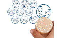 Stempels met 10 emoties