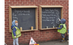 Krijtbord-hokjes voor buiten