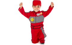 Verkleedkleding ECO Formule 1 Coureur, 4-7 jaar