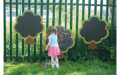 Krijtbord voor buiten bomen, set van 3 stuks